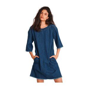 Oversized Denim Sack Dress, 100% cotton, new
